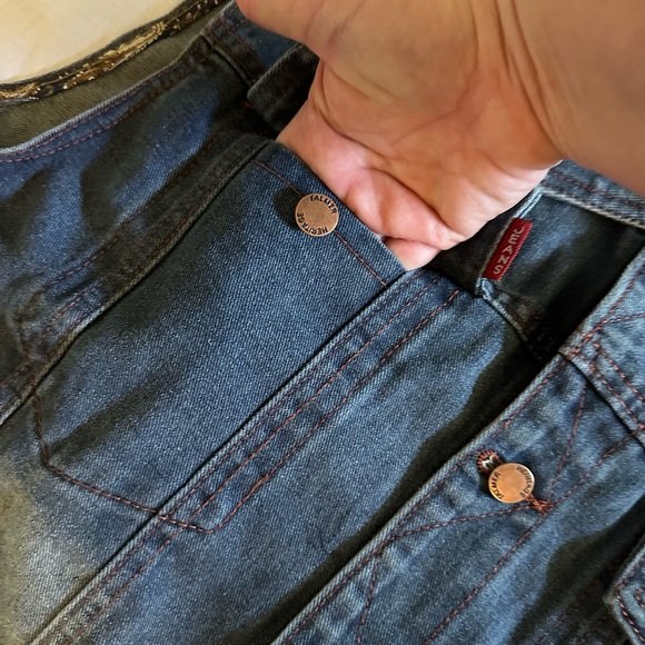 Blue Lightweight NWOT/ Unisex Jean Jacket Vest - Picture 8 of 12